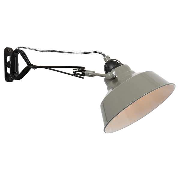 Wandleuchte Nova - Aluminium - 1-flammig - Grau / Grün