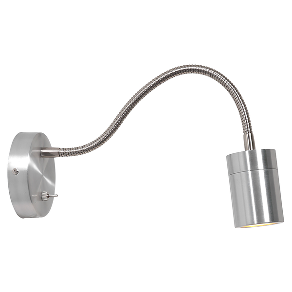 LED-Wandleuchte Upround - Aluminium - 1-flammig - Silber