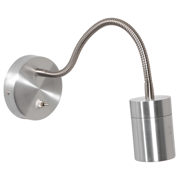 LED-Wandleuchte Upround - Aluminium - 1-flammig - Silber