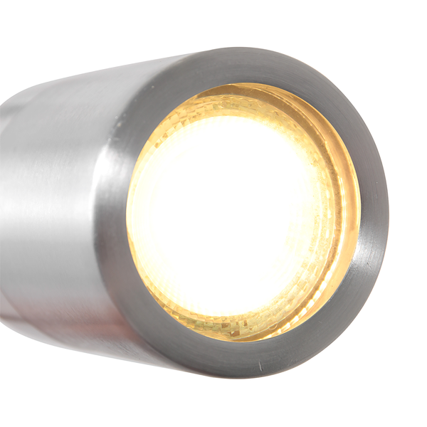 LED-Wandleuchte Upround - Aluminium - 1-flammig - Silber