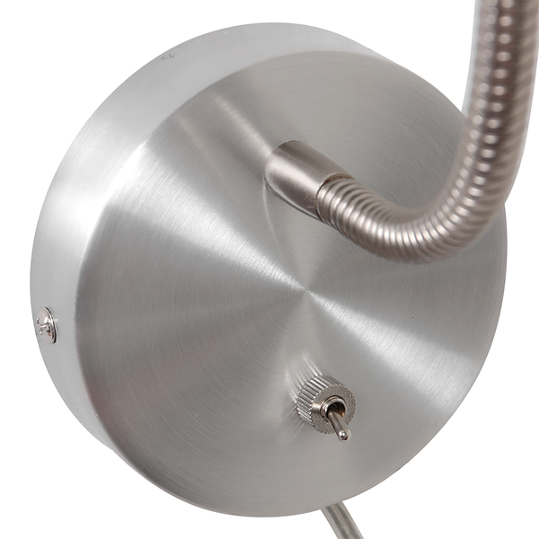 LED-Wandleuchte Upround - Aluminium - 1-flammig - Silber