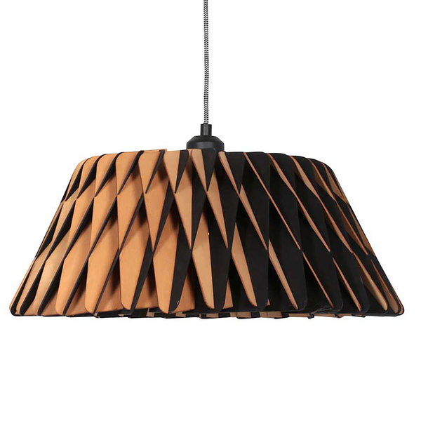 Pendelleuchte Maze Typ B - Bambus - 1-flammig - Braun