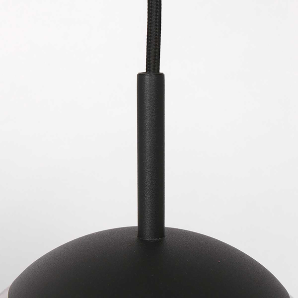 Pendelleuchte Bollique 1-flammig - Aluminium - Schwarz
