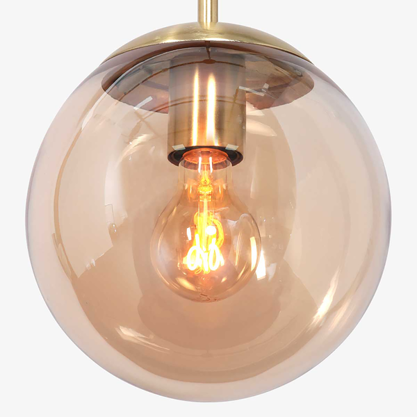 Pendelleuchte Bollique 1-flammig - Aluminium - Messing