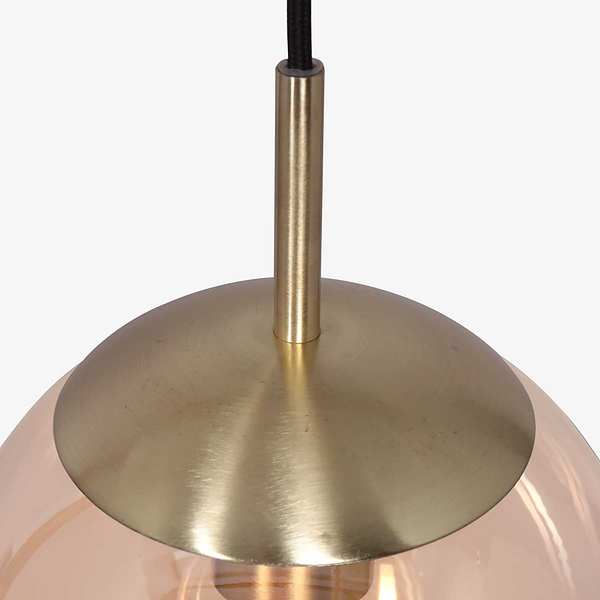 Pendelleuchte Bollique 1-flammig - Aluminium - Messing