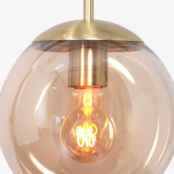 Pendelleuchte Bollique 1-flammig - Aluminium - Messing