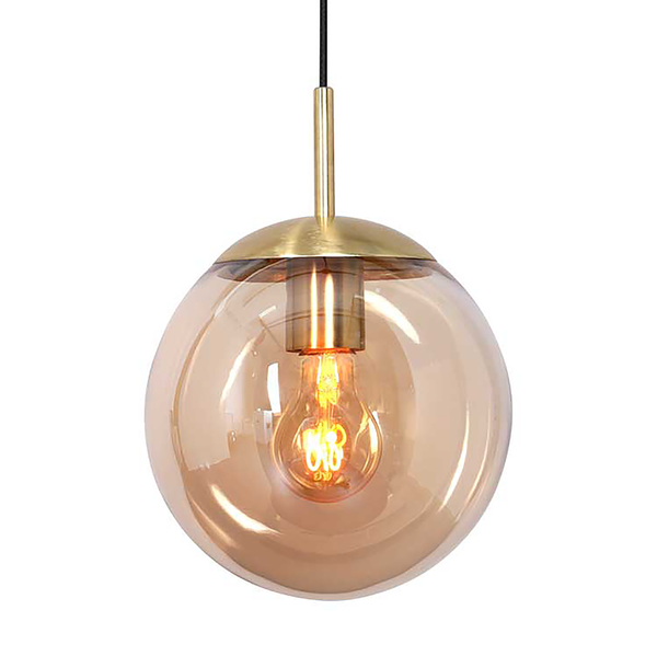 Pendelleuchte Bollique 1-flammig - Aluminium - Messing