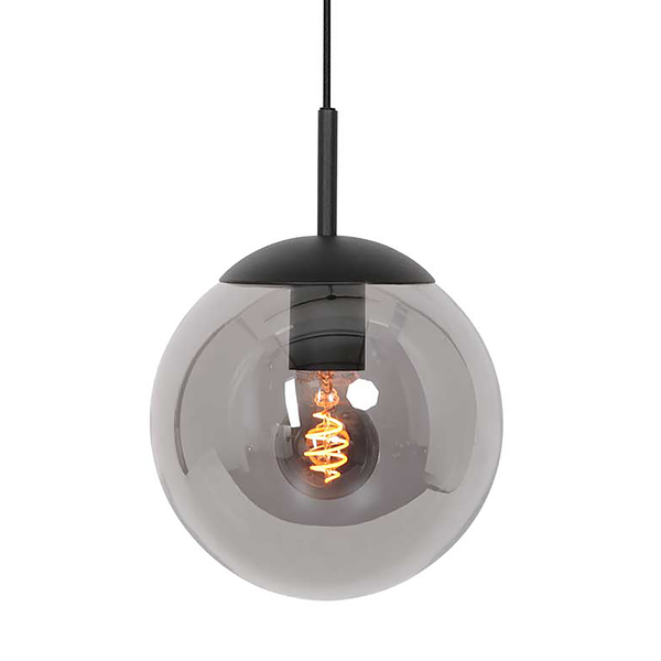 Pendelleuchte Bollique 1-flammig - Aluminium - Schwarz