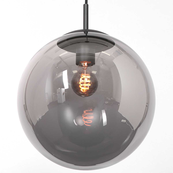 Pendelleuchte Bollique 1-flammig - Aluminium - Schwarz