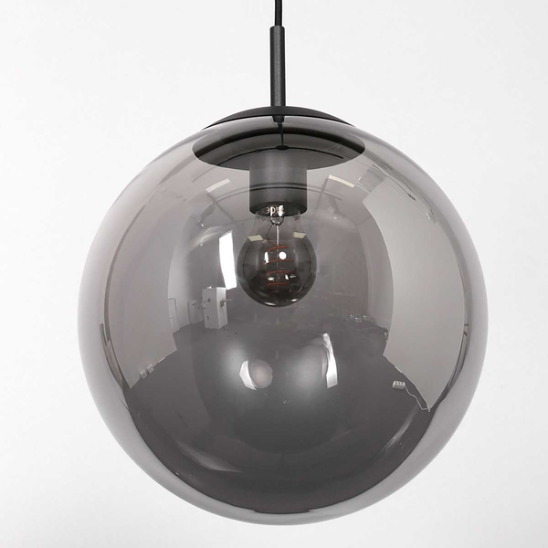 Pendelleuchte Bollique 1-flammig - Aluminium - Schwarz