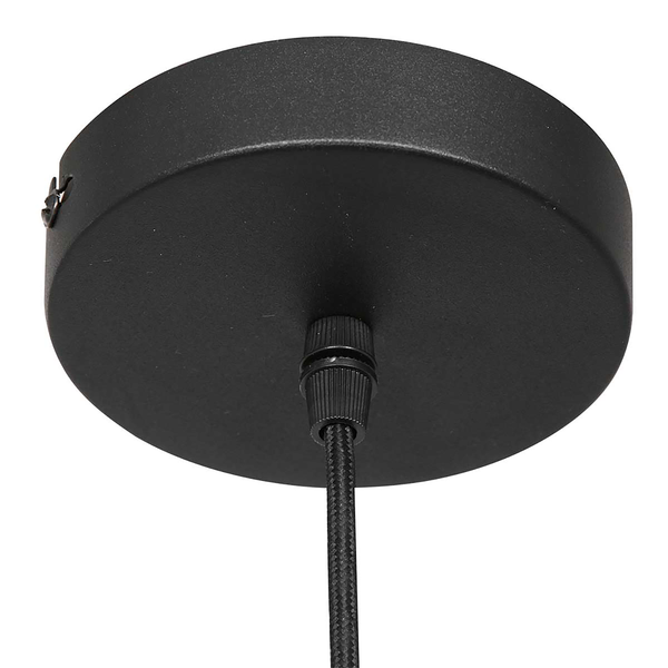 Pendelleuchte Bollique 1-flammig - Aluminium - Schwarz