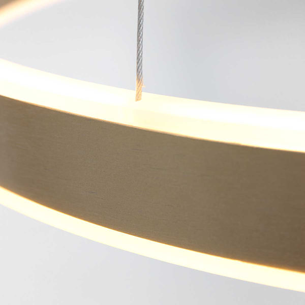 Pendelleuchte Ringlux - Aluminium - Gold - Durchmesser: 30 cm