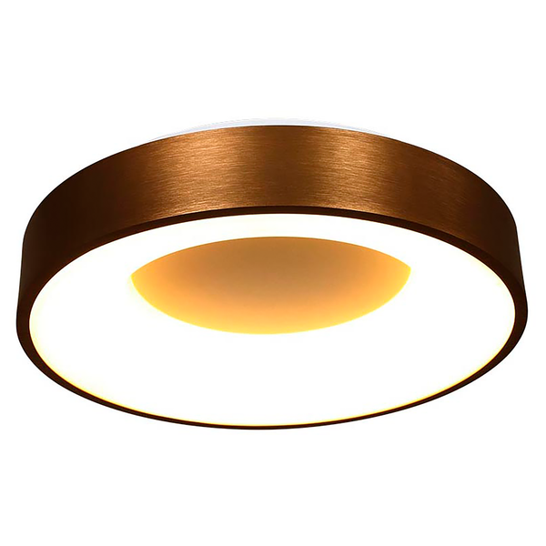 LED-Deckenleuchte Ringlede - Aluminium - Kupfer - Durchmesser: 38 cm