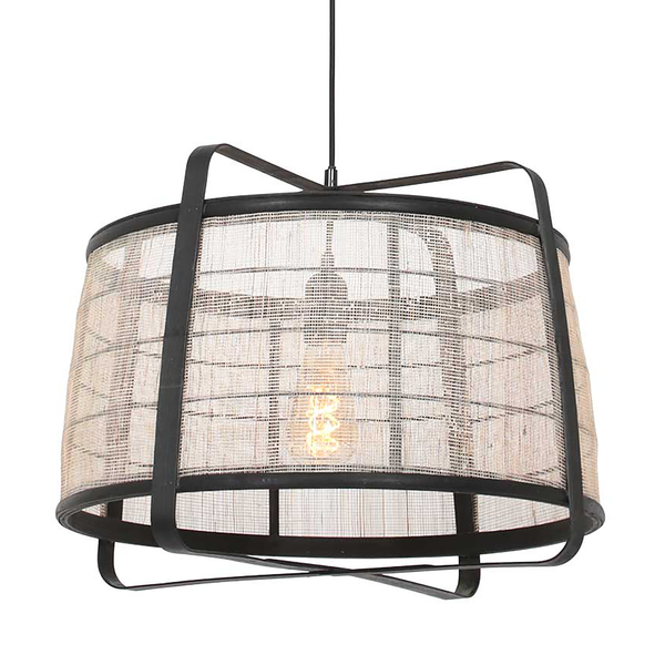 Pendelleuchte Capos - Aluminium - 1-flammig - Schwarz