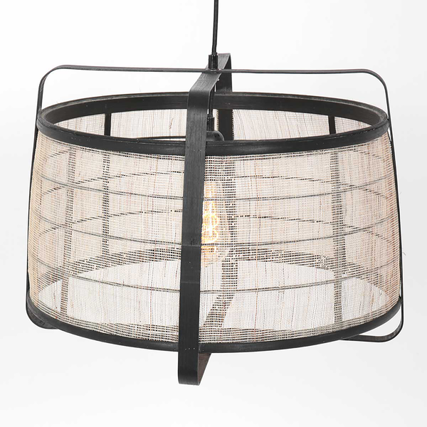 Pendelleuchte Capos - Aluminium - 1-flammig - Schwarz
