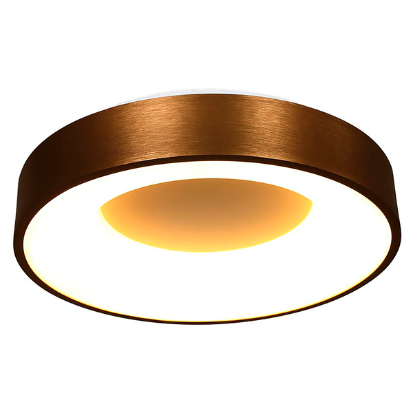 LED-Deckenleuchte Ringlede - Aluminium - Kupfer - Durchmesser: 48 cm