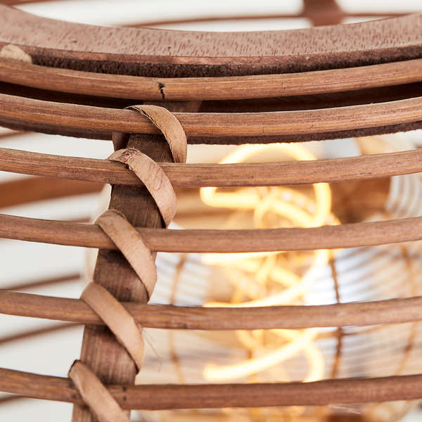 Deckenleuchte Woodball - Bambus massiv / Eisen - 1-flammig