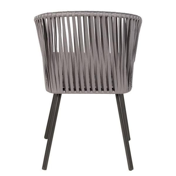 Gartenstuhl NOXI 2er-Set - Stahl / Polyester - Hellgrau
