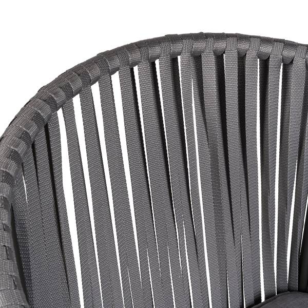 Gartenstuhl NOXI 2er-Set - Stahl / Polyester - Hellgrau