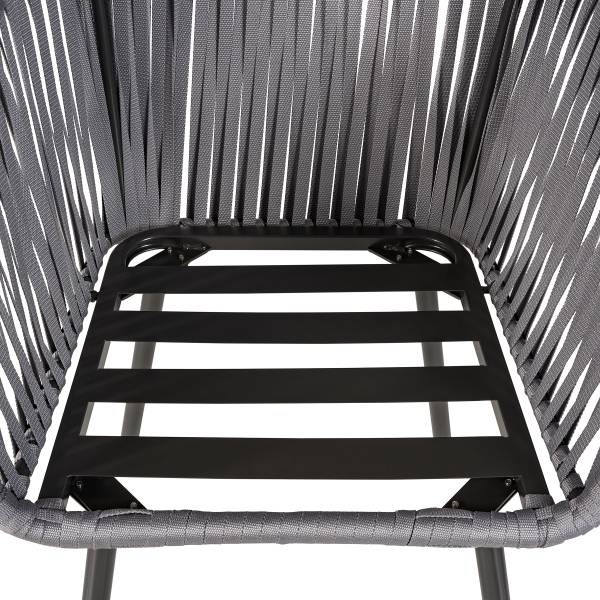 Gartenstuhl NOXI 2er-Set - Stahl / Polyester - Hellgrau