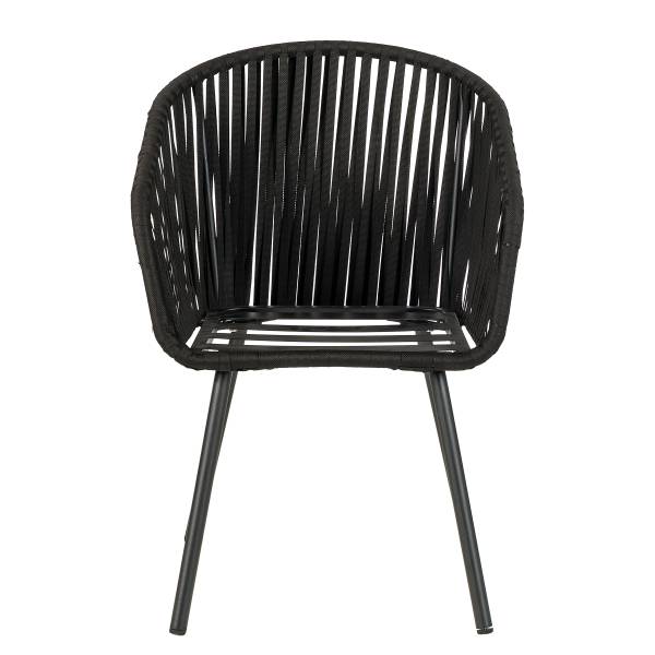 Gartenstuhl NOXI 2er-Set - Stahl / Polyester - Schwarz