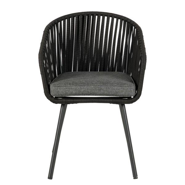 Gartenstuhl NOXI 2er-Set - Stahl / Polyester - Schwarz