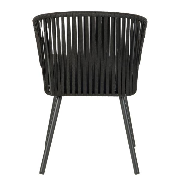 Gartenstuhl NOXI 2er-Set - Stahl / Polyester - Schwarz