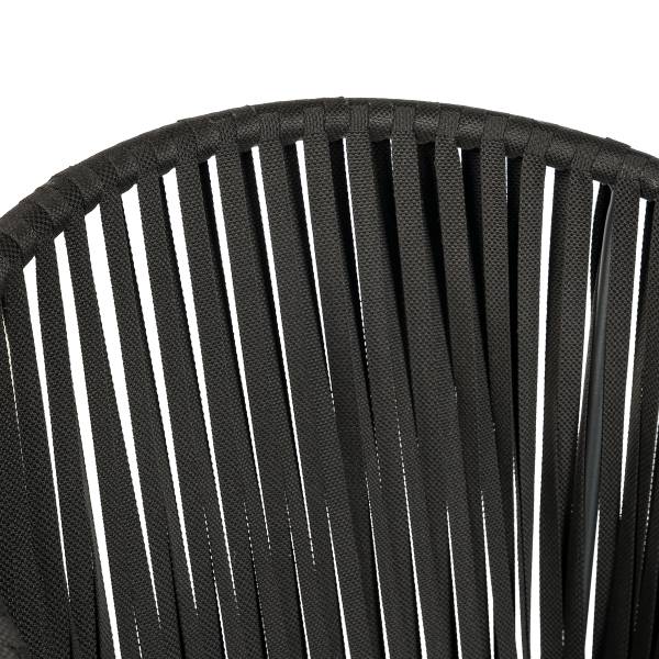 Gartenstuhl NOXI 2er-Set - Stahl / Polyester - Schwarz