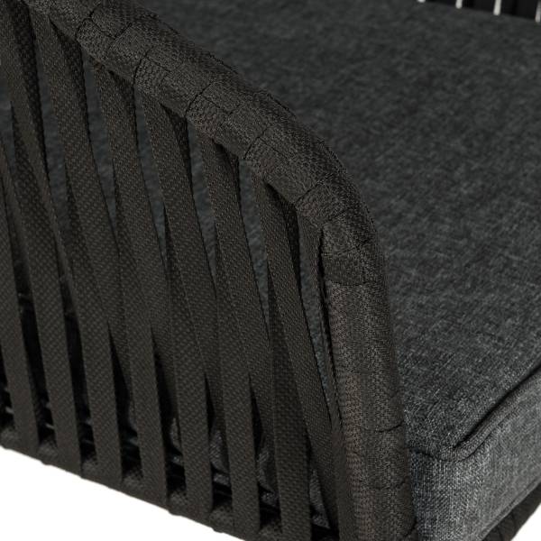 Gartenstuhl NOXI 2er-Set - Stahl / Polyester - Schwarz