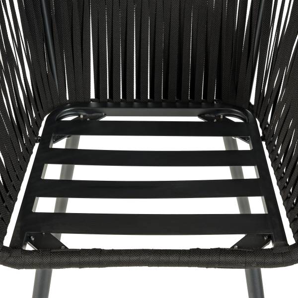 Gartenstuhl NOXI 2er-Set - Stahl / Polyester - Schwarz