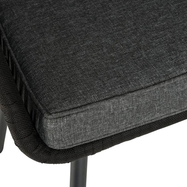 Gartenstuhl NOXI 2er-Set - Stahl / Polyester - Schwarz