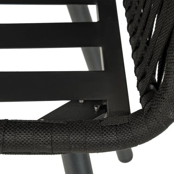 Gartenstuhl NOXI 2er-Set - Stahl / Polyester - Schwarz