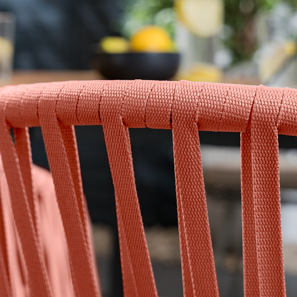 Gartenstuhl NOXI 2er-Set - Stahl / Polyester - Flamingorosa