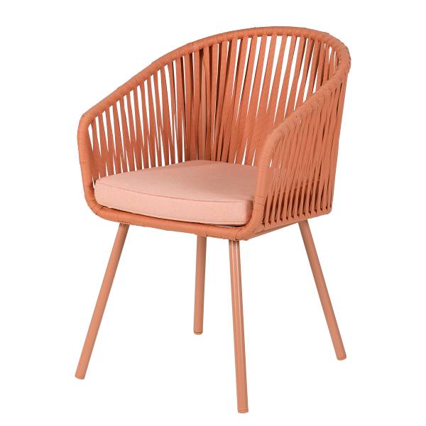 Gartenstuhl NOXI 2er-Set - Stahl / Polyester - Flamingorosa