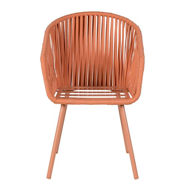 Gartenstuhl NOXI 2er-Set - Stahl / Polyester - Flamingorosa