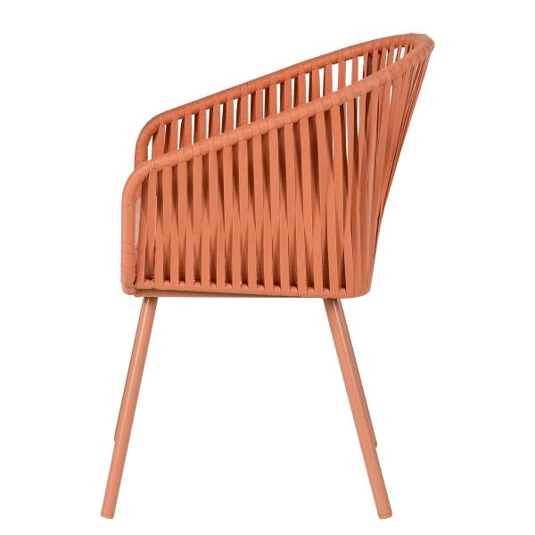 Gartenstuhl NOXI 2er-Set - Stahl / Polyester - Flamingorosa