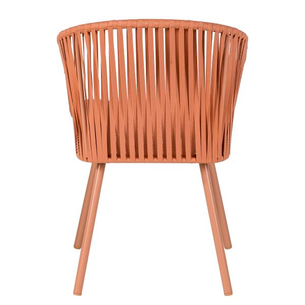 Gartenstuhl NOXI 2er-Set - Stahl / Polyester - Flamingorosa