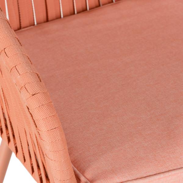 Gartenstuhl NOXI 2er-Set - Stahl / Polyester - Flamingorosa