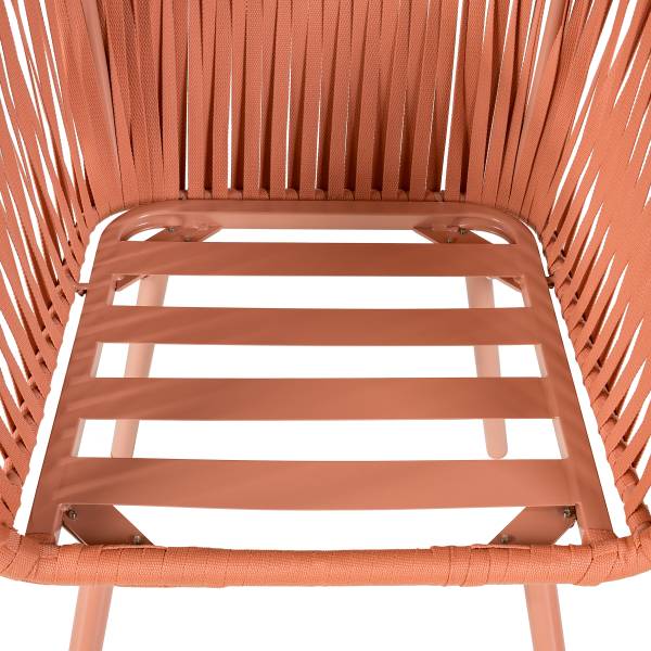 Gartenstuhl NOXI 2er-Set - Stahl / Polyester - Flamingorosa