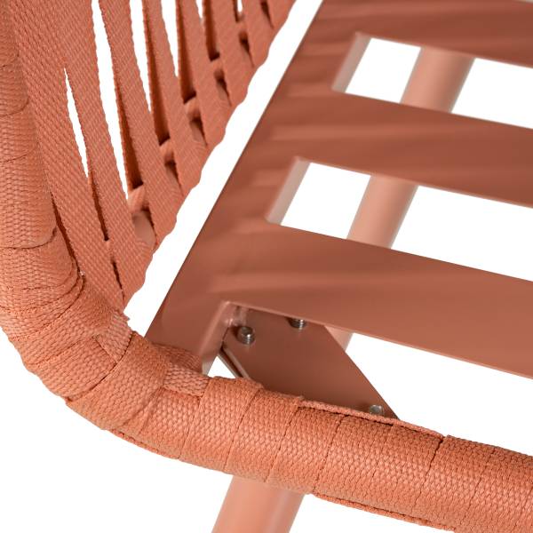 Gartenstuhl NOXI 2er-Set - Stahl / Polyester - Flamingorosa