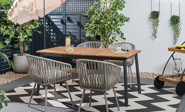 Gartenstuhl NOXI 2er-Set - Stahl / Polyester - Taupe