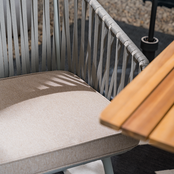 Gartenstuhl NOXI 2er-Set - Stahl / Polyester - Taupe
