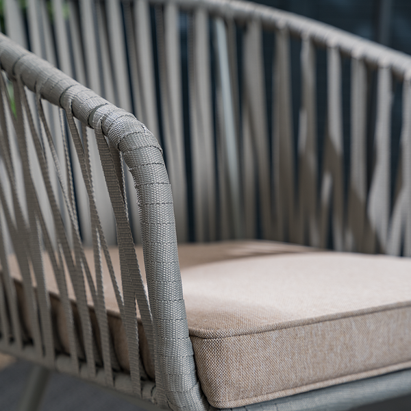 Gartenstuhl NOXI 2er-Set - Stahl / Polyester - Taupe