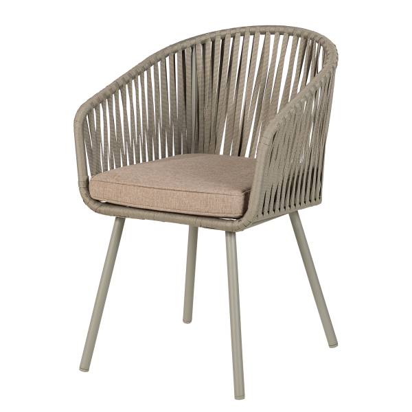 Gartenstuhl NOXI 2er-Set - Stahl / Polyester - Taupe
