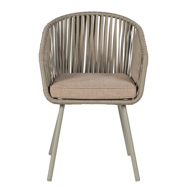 Gartenstuhl NOXI 2er-Set - Stahl / Polyester - Taupe