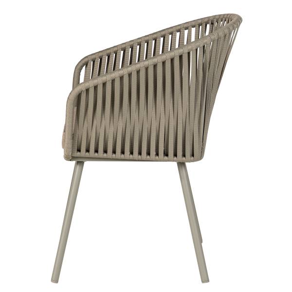 Gartenstuhl NOXI 2er-Set - Stahl / Polyester - Taupe