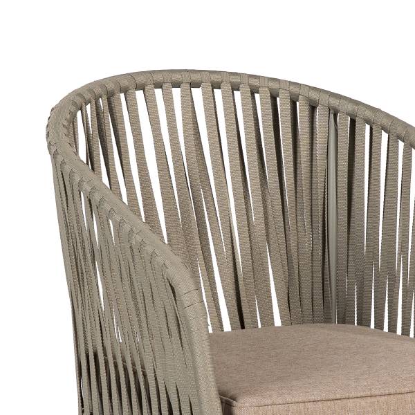 Gartenstuhl NOXI 2er-Set - Stahl / Polyester - Taupe