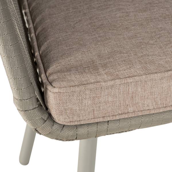 Gartenstuhl NOXI 2er-Set - Stahl / Polyester - Taupe
