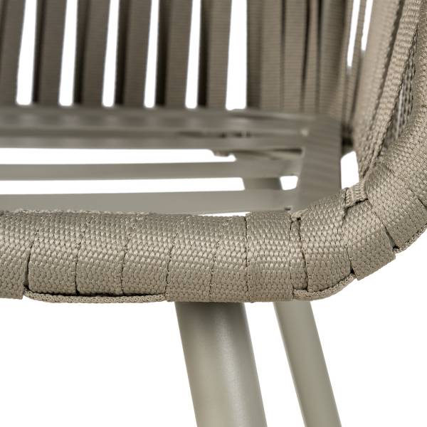 Gartenstuhl NOXI 2er-Set - Stahl / Polyester - Taupe