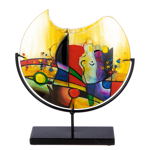 Vase Silhouette - Farbglas - Mehrfarbig - 32 x 38 cm